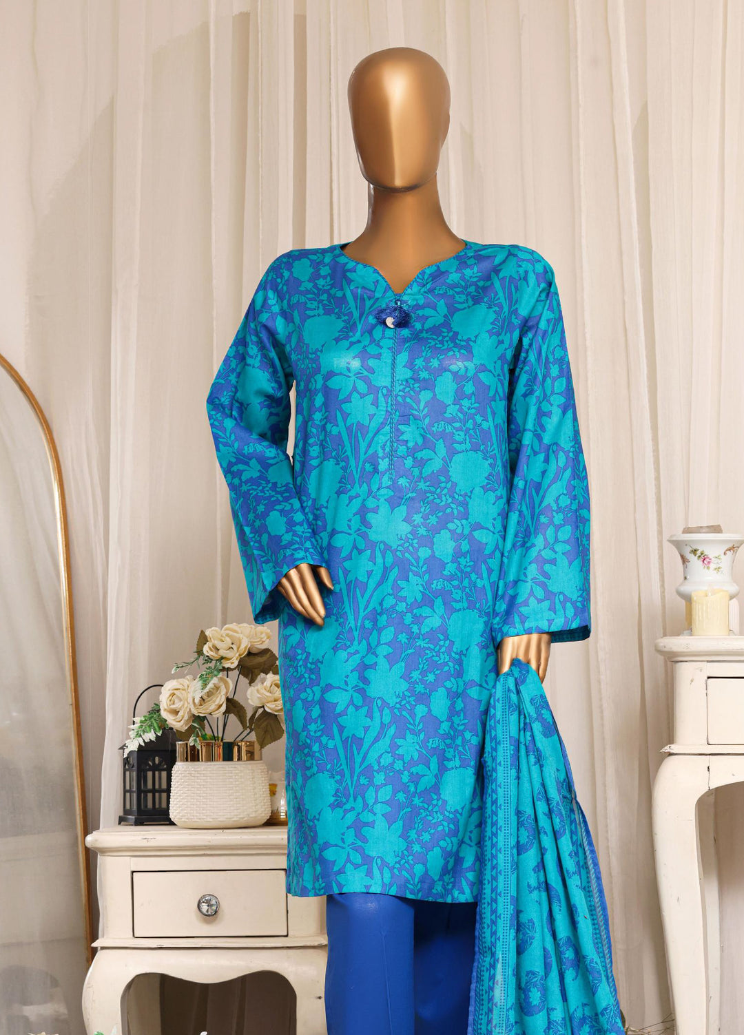 HZ Textiles RTW Printed Lawn 3 Piece Suit HZ26PPL LPT-3P-2613 - Casual Collection