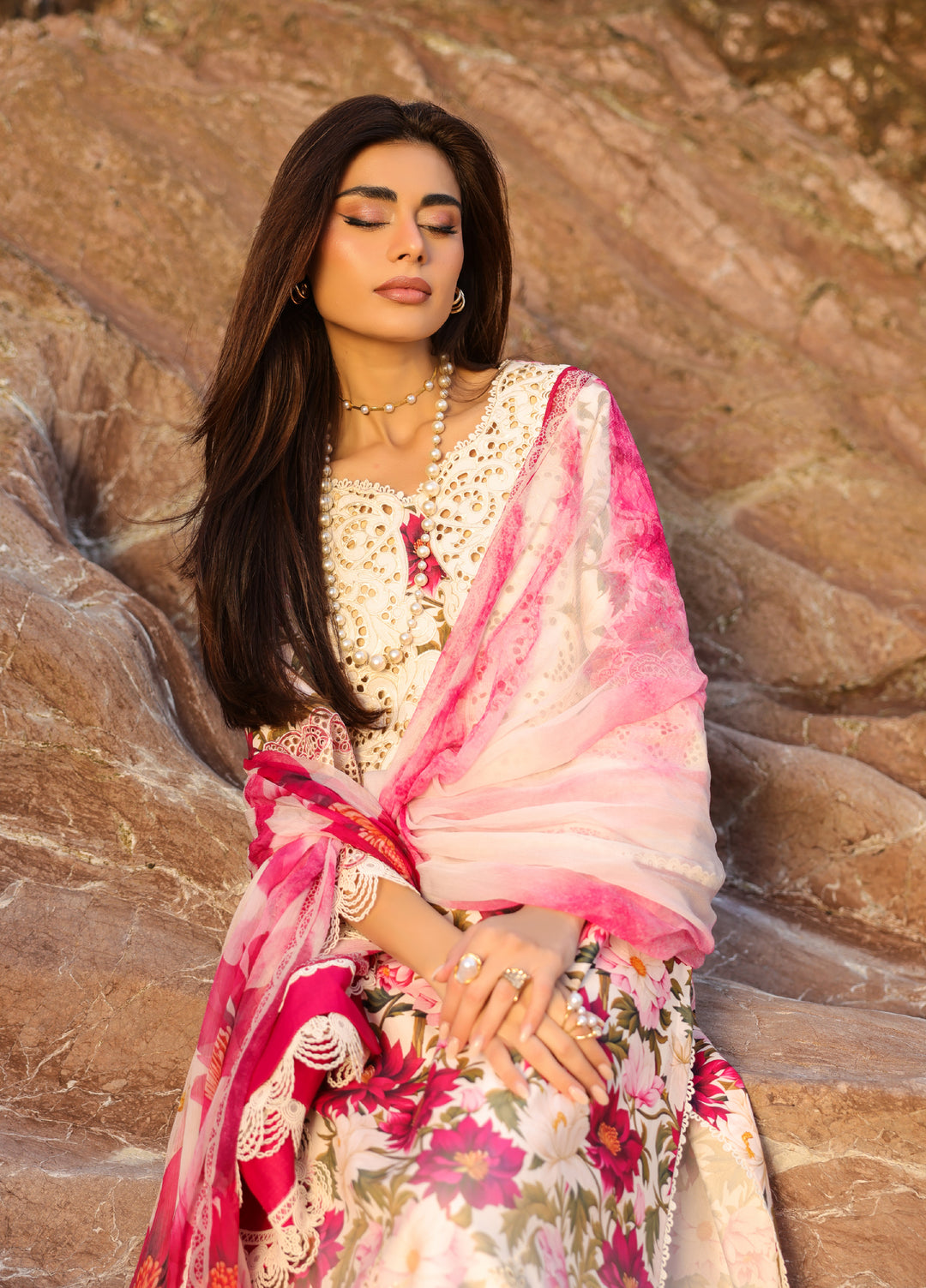 Summer Dream by Manara Unstitched Embroidered Lawn 3 Piece Suit MN26USDL Wind Flower-05 - Casual Collection