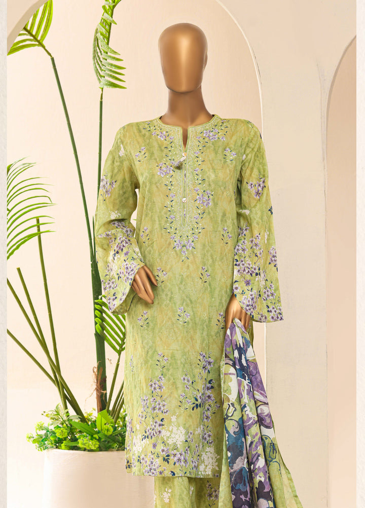 HZ Textiles RTW Printed Lawn 3 Piece Suit HZ26PPL LPE-3P-064 - Casual Collection