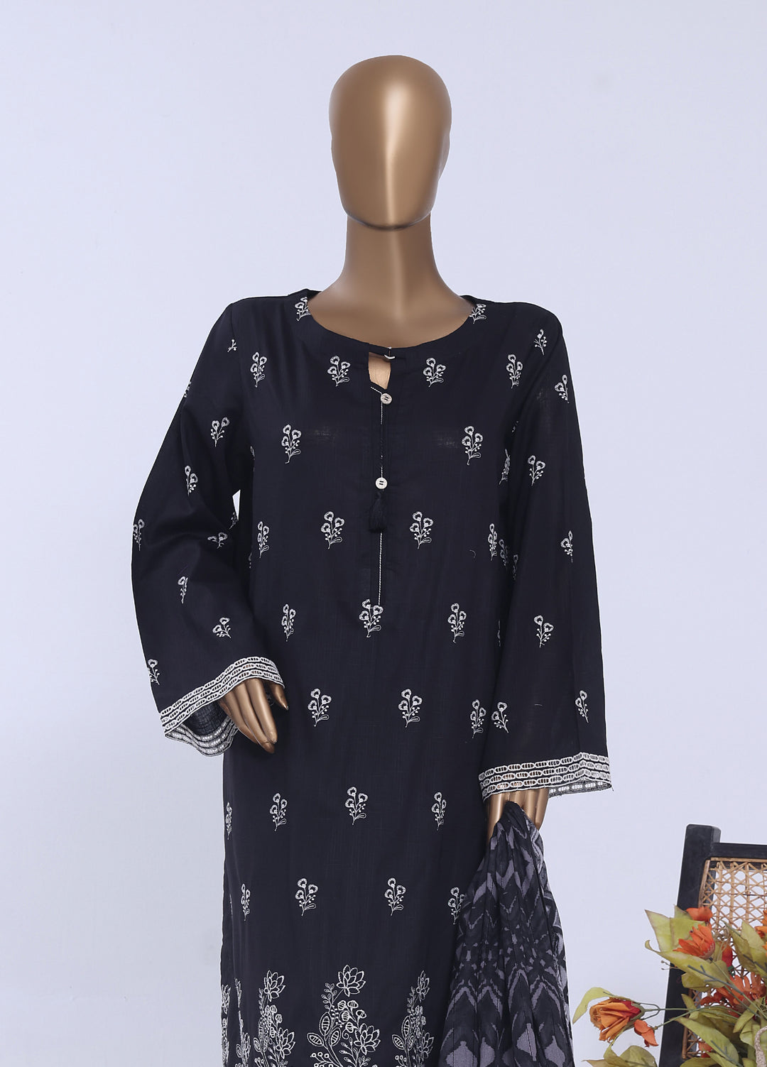 HZ Textiles RTW Embroidered Cross Hatch 3 Piece Suit HZ26PCL Sbe-3P-079 - Casual Collection