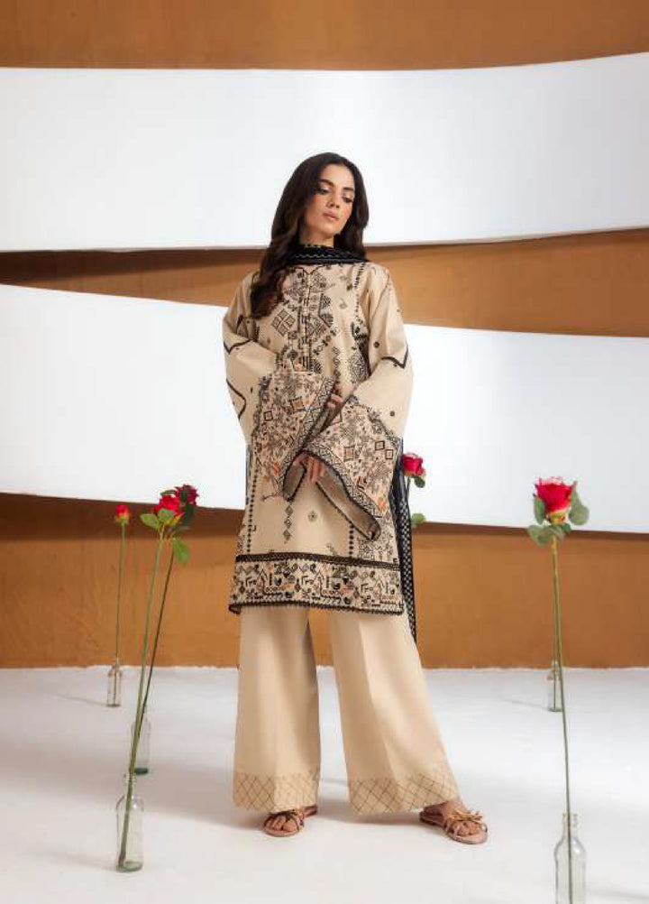 Intermix Zync by Florent Unstitched Embroidered Viscose 3 Piece Suit FL26UIZ FZ-5A - Casual Collection
