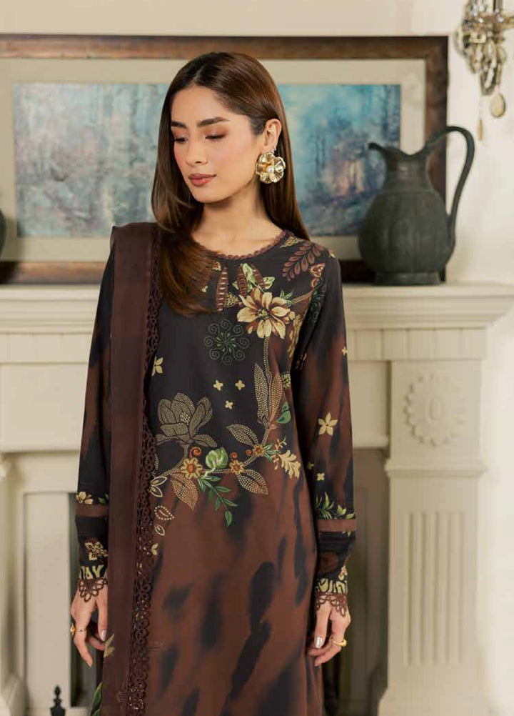 Signature Prints by Nureh Unstitched Printed Viscose Slub 3 Piece Suit NU26UVS SP-214 - Winter Collection
