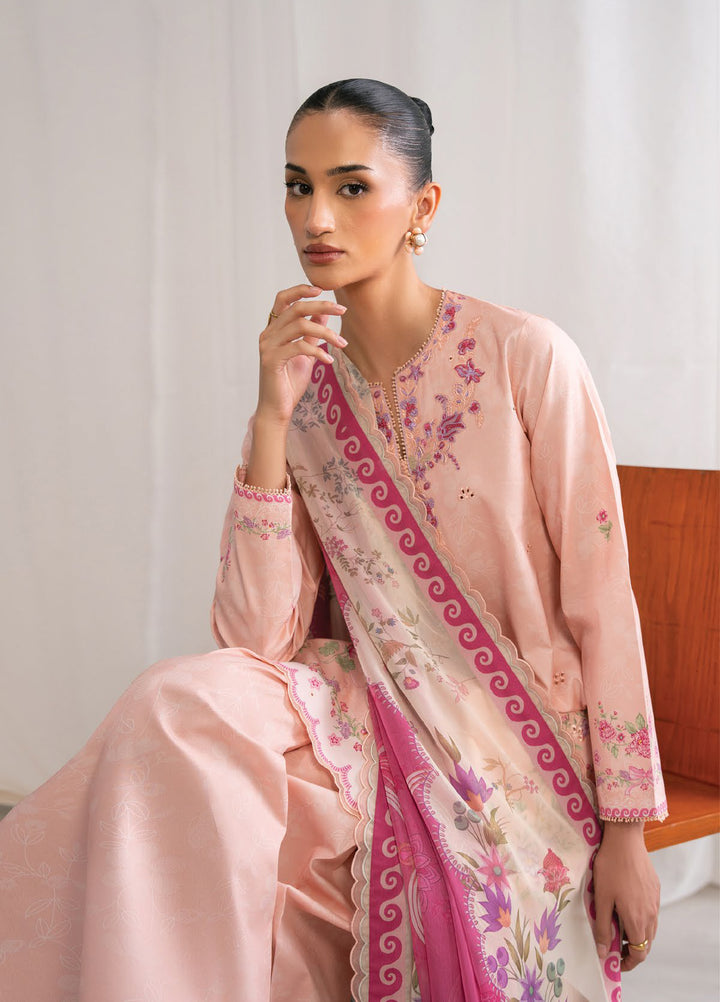 Nysa by Seran Unstitched Embroidered Cambric 3 Piece Suit SN26UNC Aurelie D-07 - Casual Collection