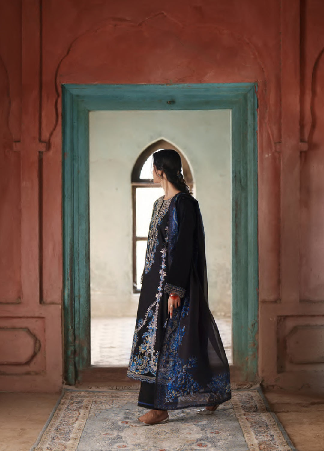Before Sunset by Casual Lite RTW Embroidered Cotton Lawn 3 Piece Suit CL26PBS Midnight Royalty - Casual Collection
