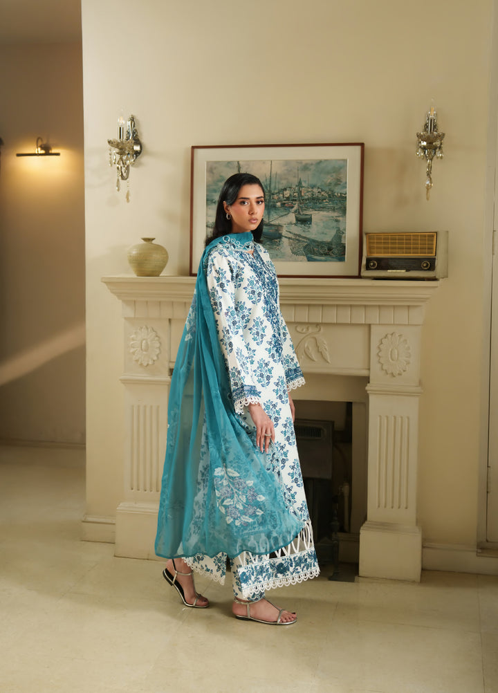 Bloom Enara by Rashid Textiles Unstitched Embroidered Lawn 3 Piece Suit RT26ULB 1006 - Casual Collection