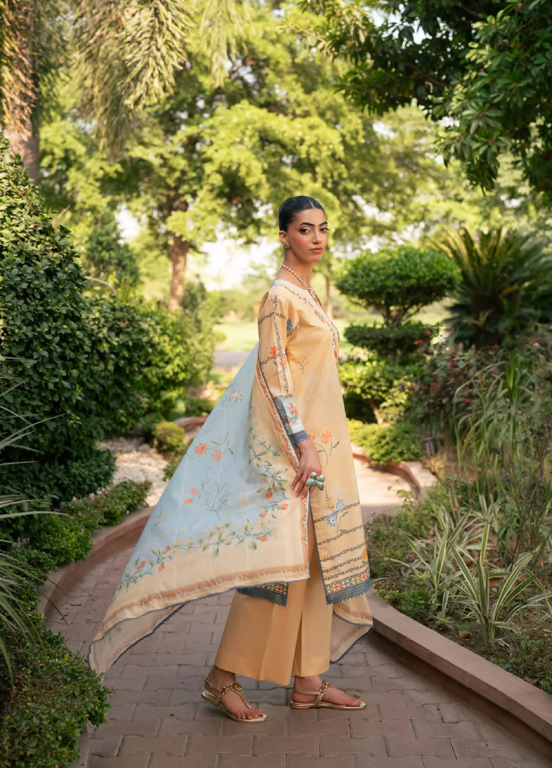 Orissa by Rashid Textiles Unstitched Embroidered Lawn 3 Piece Suit RT26ULO 3757 - Casual Collection