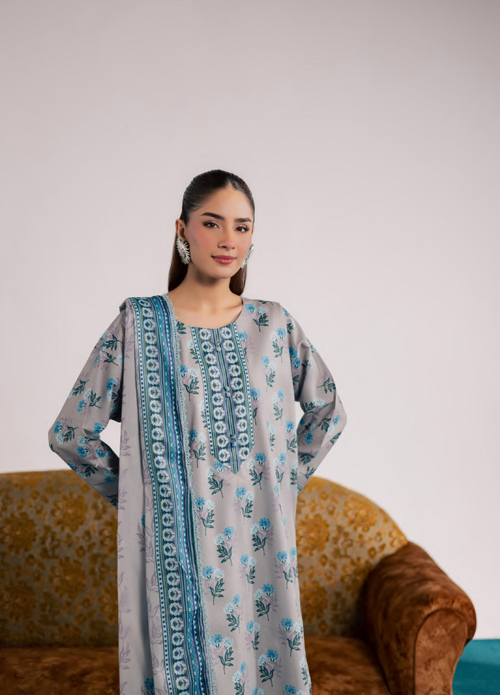 Print Diary by Rashid Textiles Unstitched Printed Lawn 3 Piece Suit RT26UPG 3771 - Casual Collection