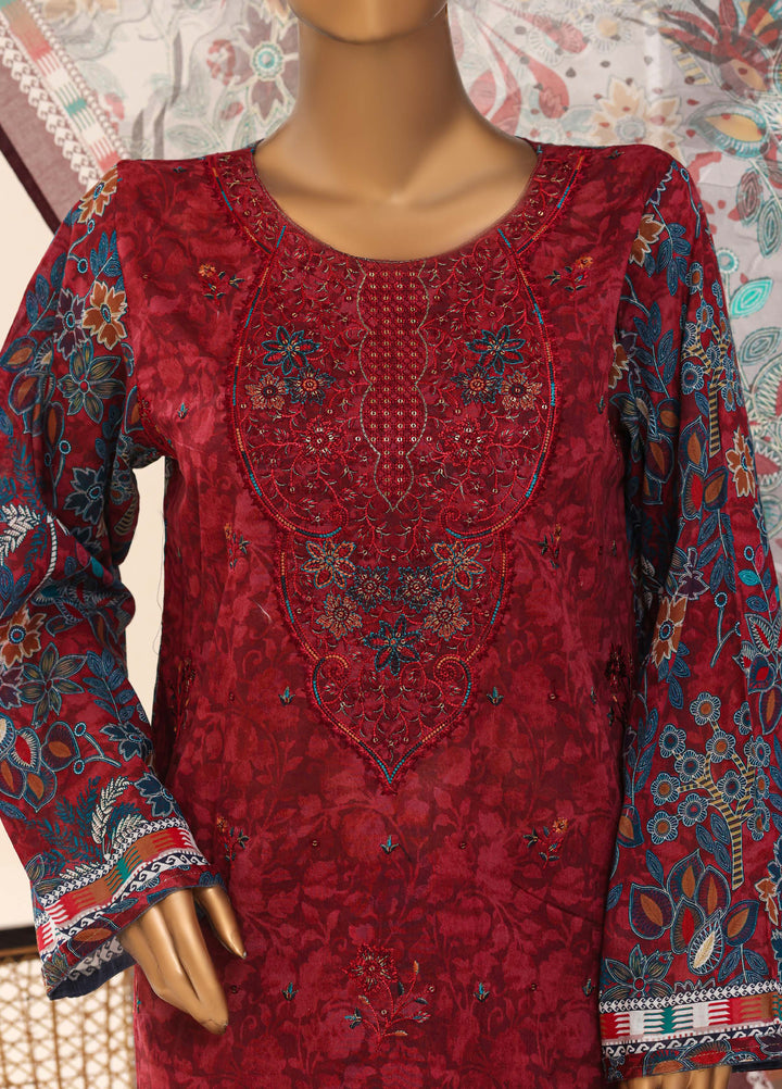 HZ Textiles RTW Printed Lawn 3 Piece Suit HZ26PPL LPE-3P-068 - Casual Collection
