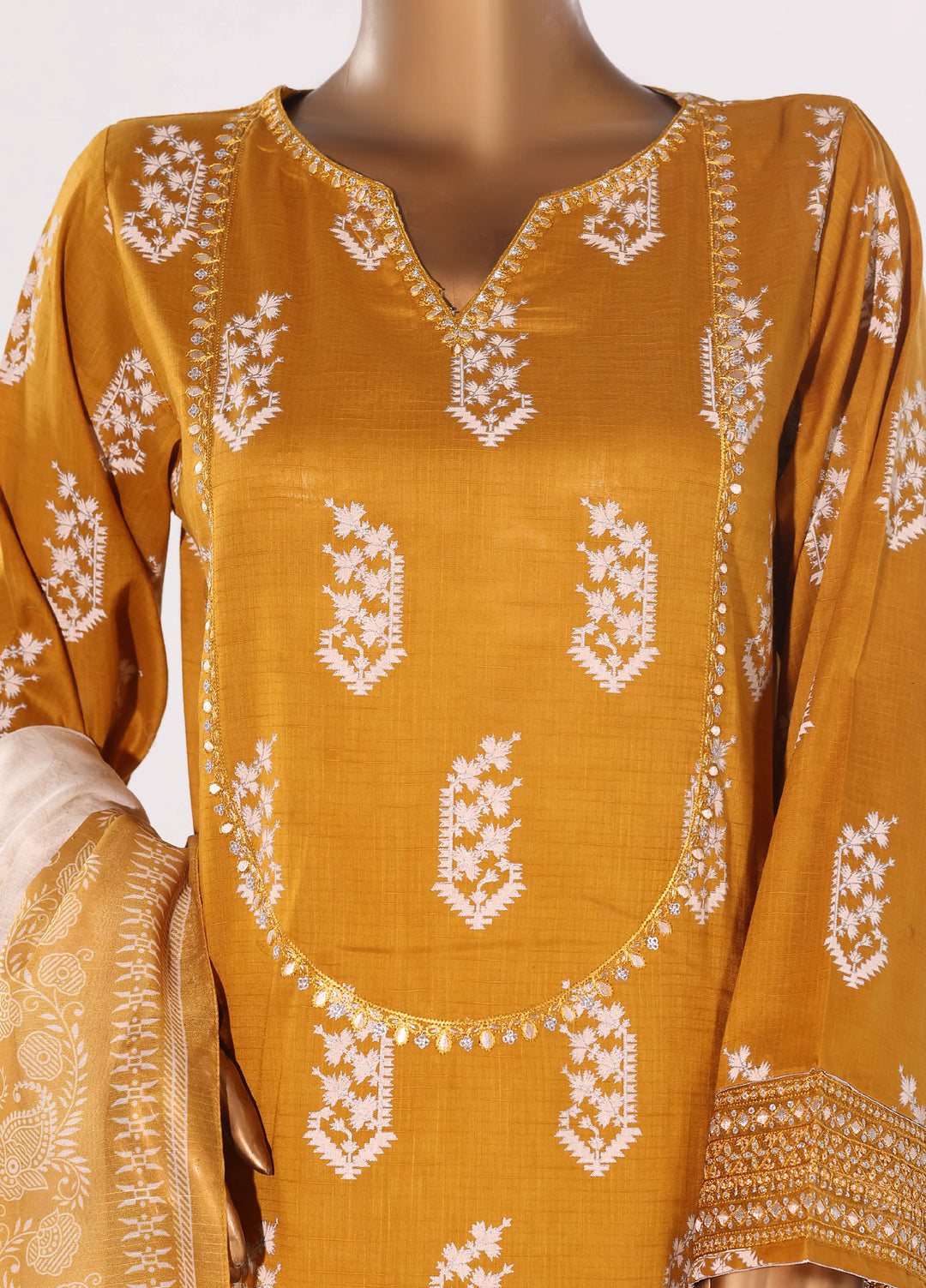 Block and Bloom by HZ Textiles RTW Embroidered Cotton 3 Piece Suit HZ26PCB SBE-001-3P - Casual Collection