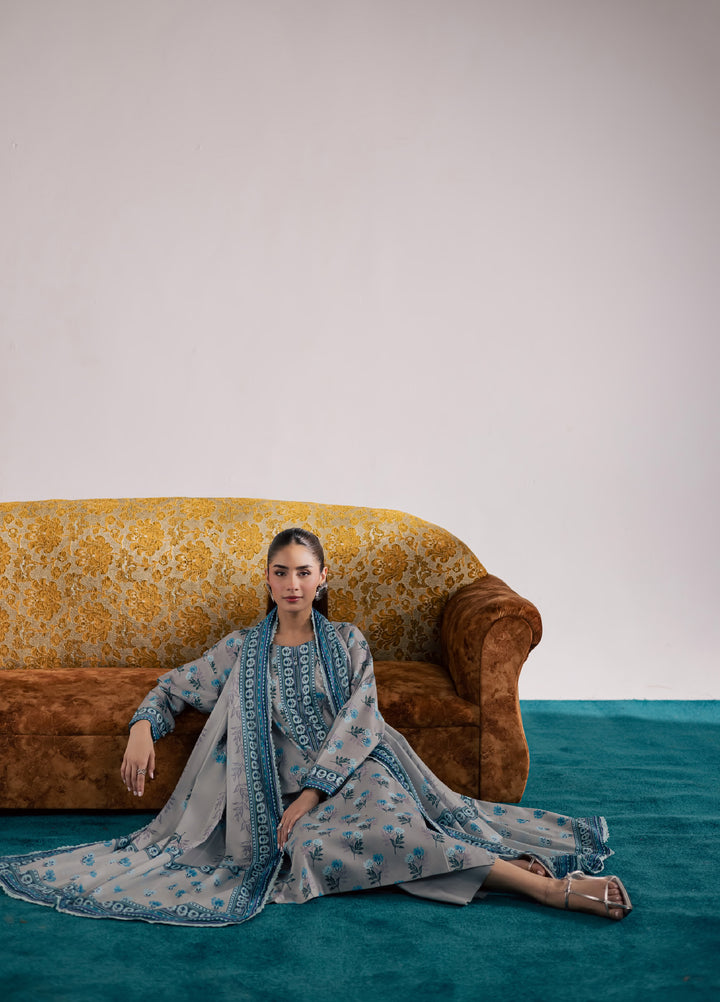 Print Diary by Rashid Textiles Unstitched Printed Lawn 3 Piece Suit RT26UPG 3771 - Casual Collection