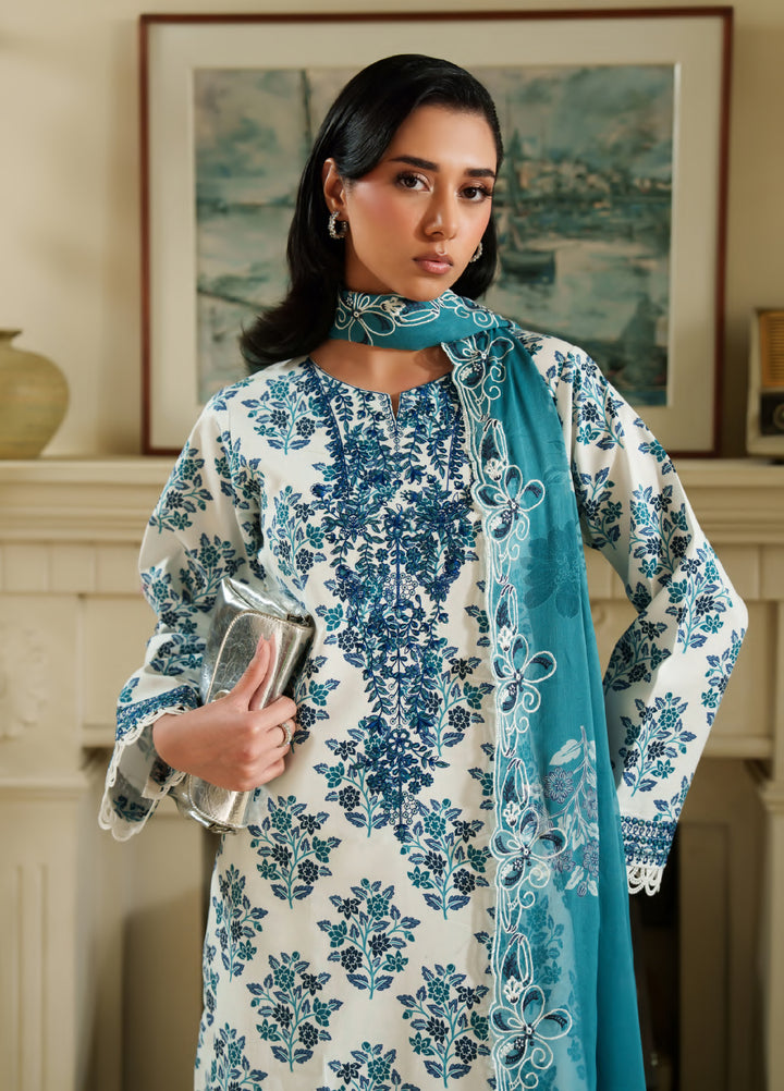 Bloom Enara by Rashid Textiles Unstitched Embroidered Lawn 3 Piece Suit RT26ULB 1006 - Casual Collection