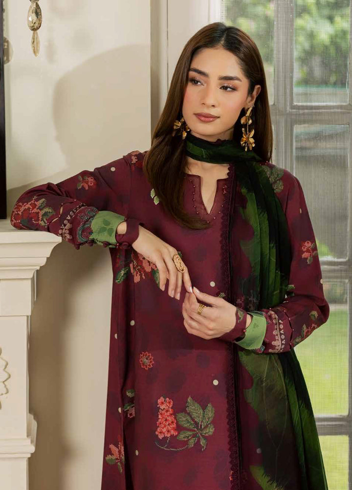 Signature Prints by Nureh Unstitched Printed Viscose Slub 3 Piece Suit NU26UVS SP-212 - Winter Collection