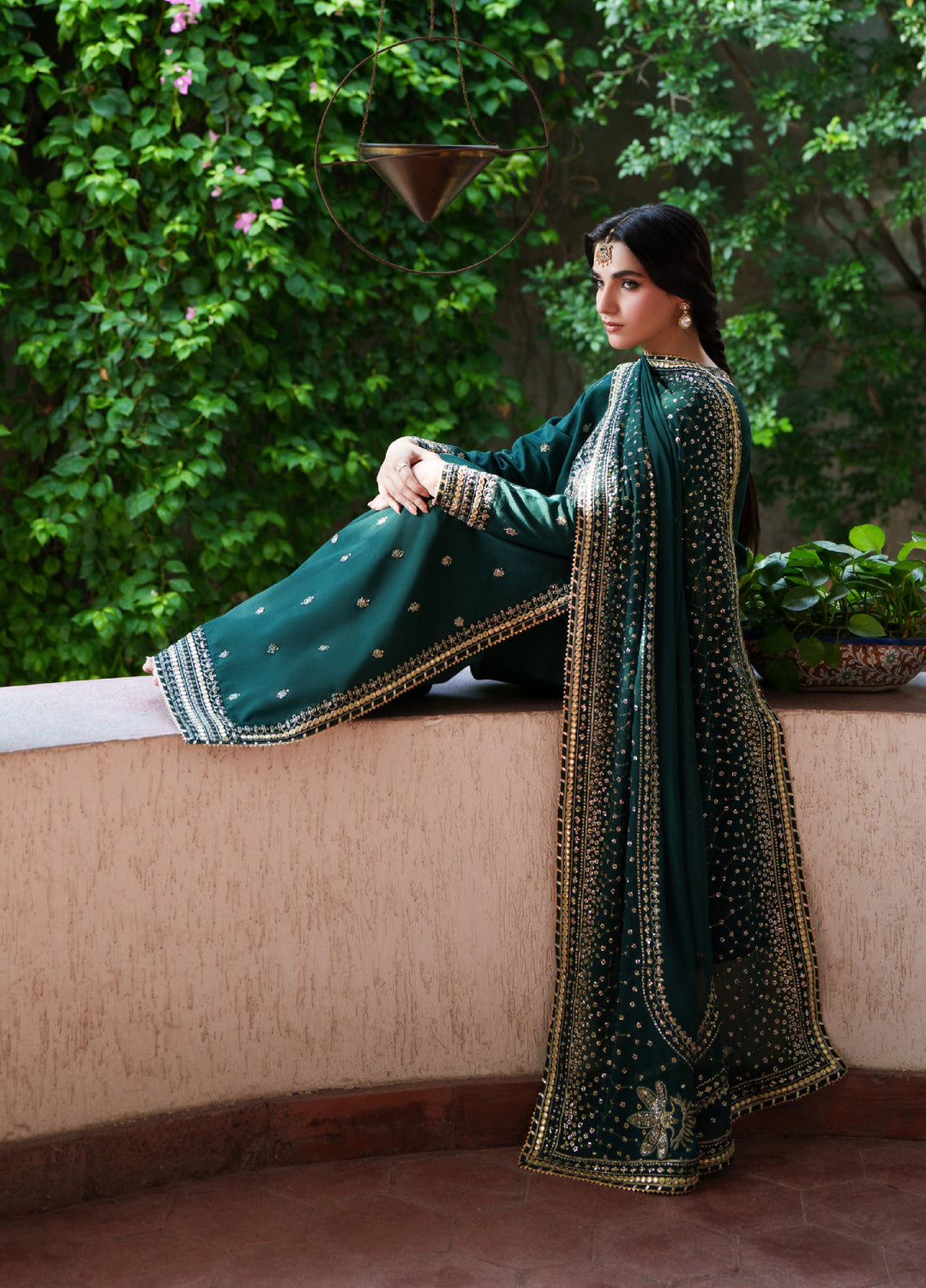 Shagun by Neeshay Unstitched Embroidered Raw Silk 3 Piece Suit NSH26US Gohar - Festive Collection
