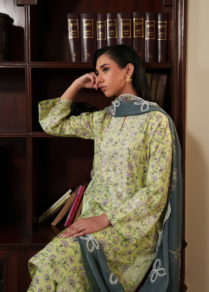 Bloom Enara by Rashid Textiles Unstitched Embroidered Lawn 3 Piece Suit RT26ULB 1005 - Casual Collection