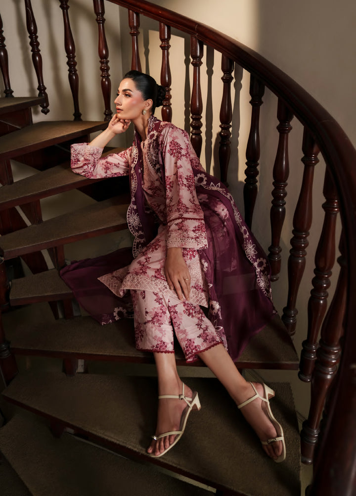 Bloom Enara by Rashid Textiles Unstitched Embroidered Lawn 3 Piece Suit RT26ULB 1002 - Casual Collection
