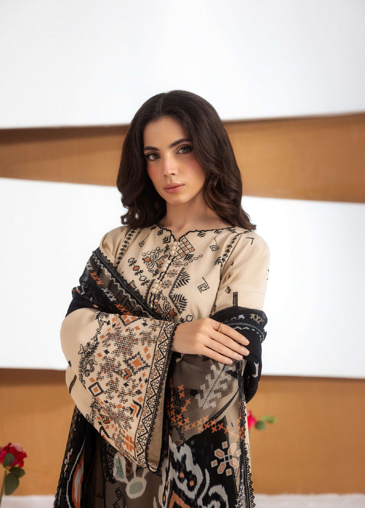 Intermix Zync by Florent Unstitched Embroidered Viscose 3 Piece Suit FL26UIZ FZ-5A - Casual Collection