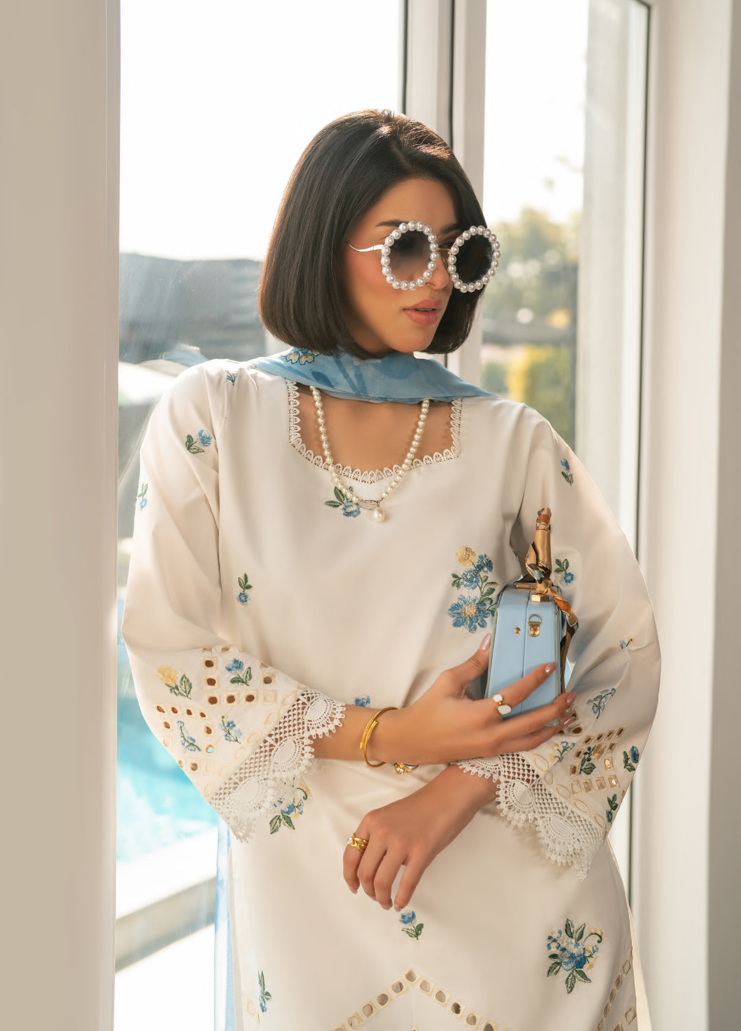 Ekiya by Rashid Textiles Unstitched Embroidered Lawn 3 Piece Suit RT26ULE 3764 - Casual Collection