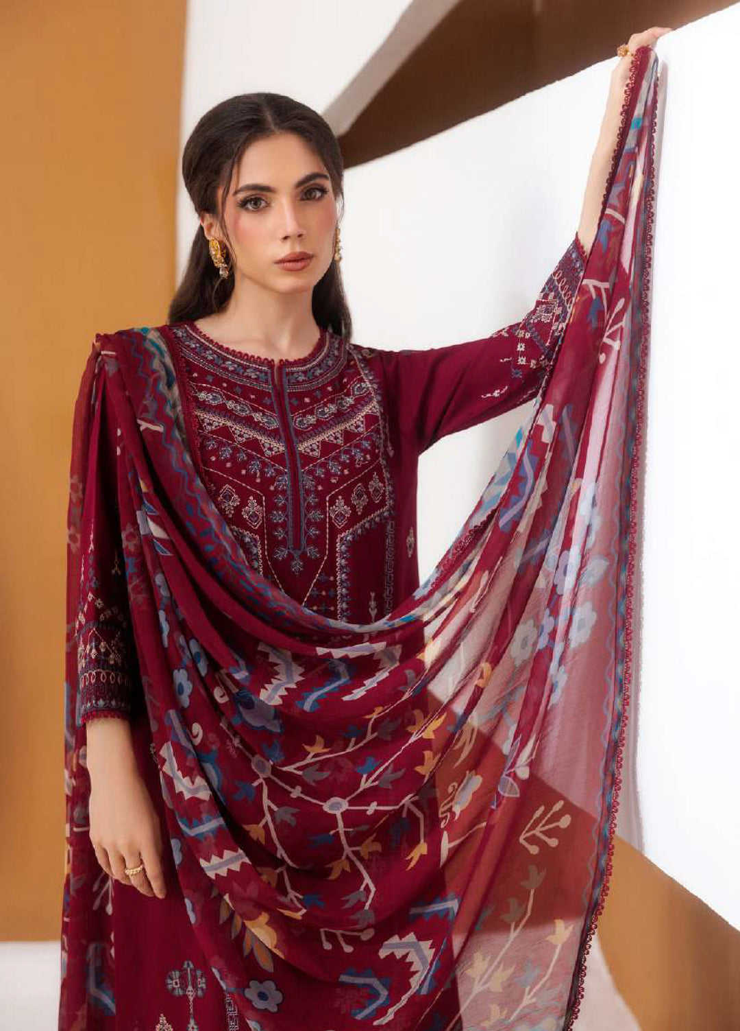 Intermix Zync by Florent Unstitched Embroidered Viscose 3 Piece Suit FL26UIZ FZ-7A - Casual Collection