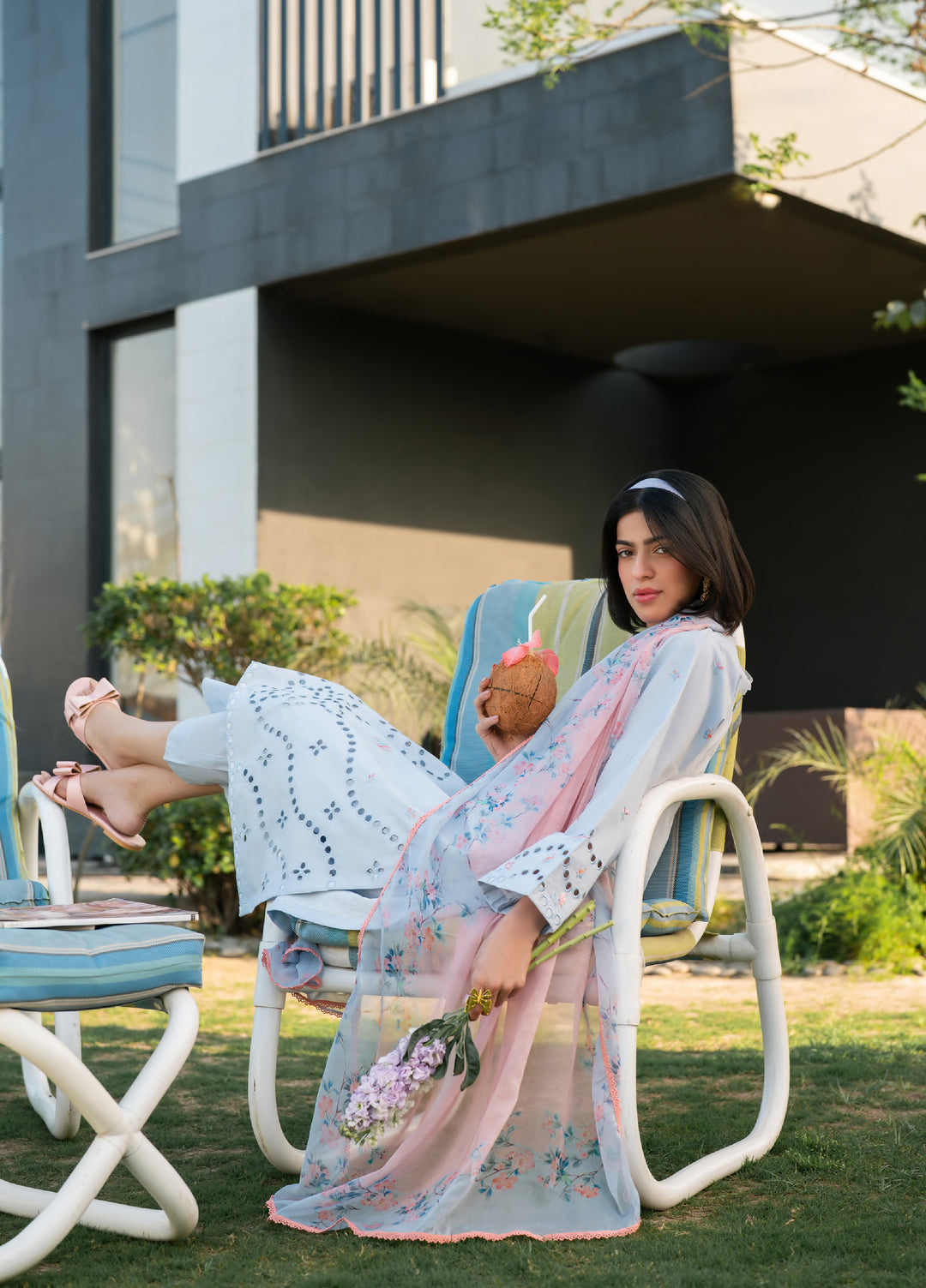 Ekiya by Rashid Textiles Unstitched Embroidered Lawn 3 Piece Suit RT26ULE 3765 - Casual Collection
