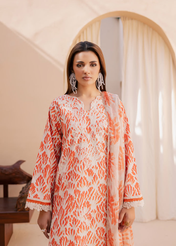 Savoy by Rashid Textiles Unstitched Embroidered Lawn 3 Piece Suit RT26ULS 3732 - Casual Collection