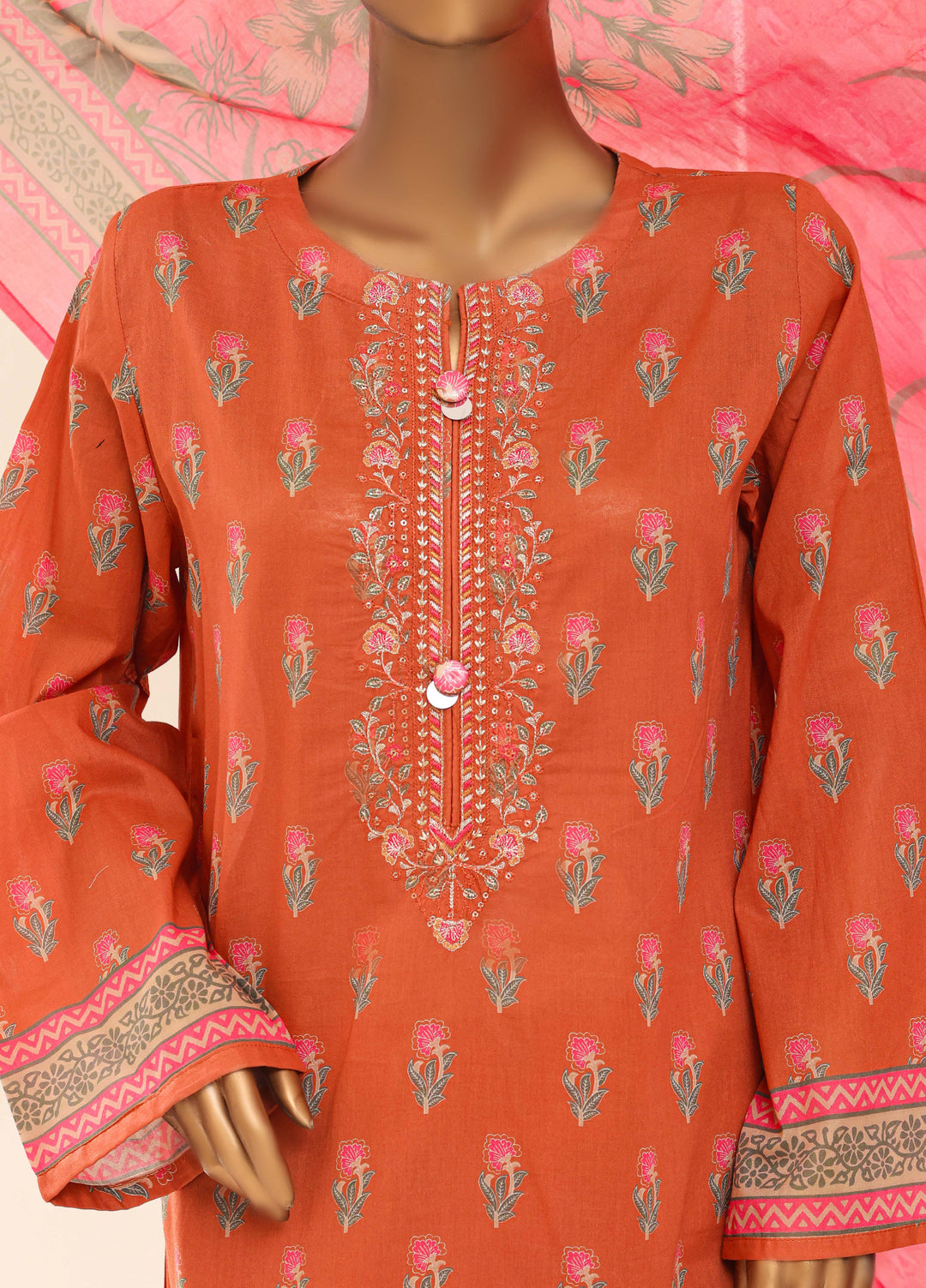 HZ Textiles RTW Printed Lawn 3 Piece Suit HZ26PPL LPE-3P-069 - Casual Collection