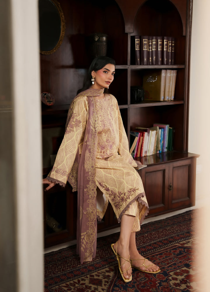Bloom Enara by Rashid Textiles Unstitched Embroidered Lawn 3 Piece Suit RT26ULB 1007 - Casual Collection