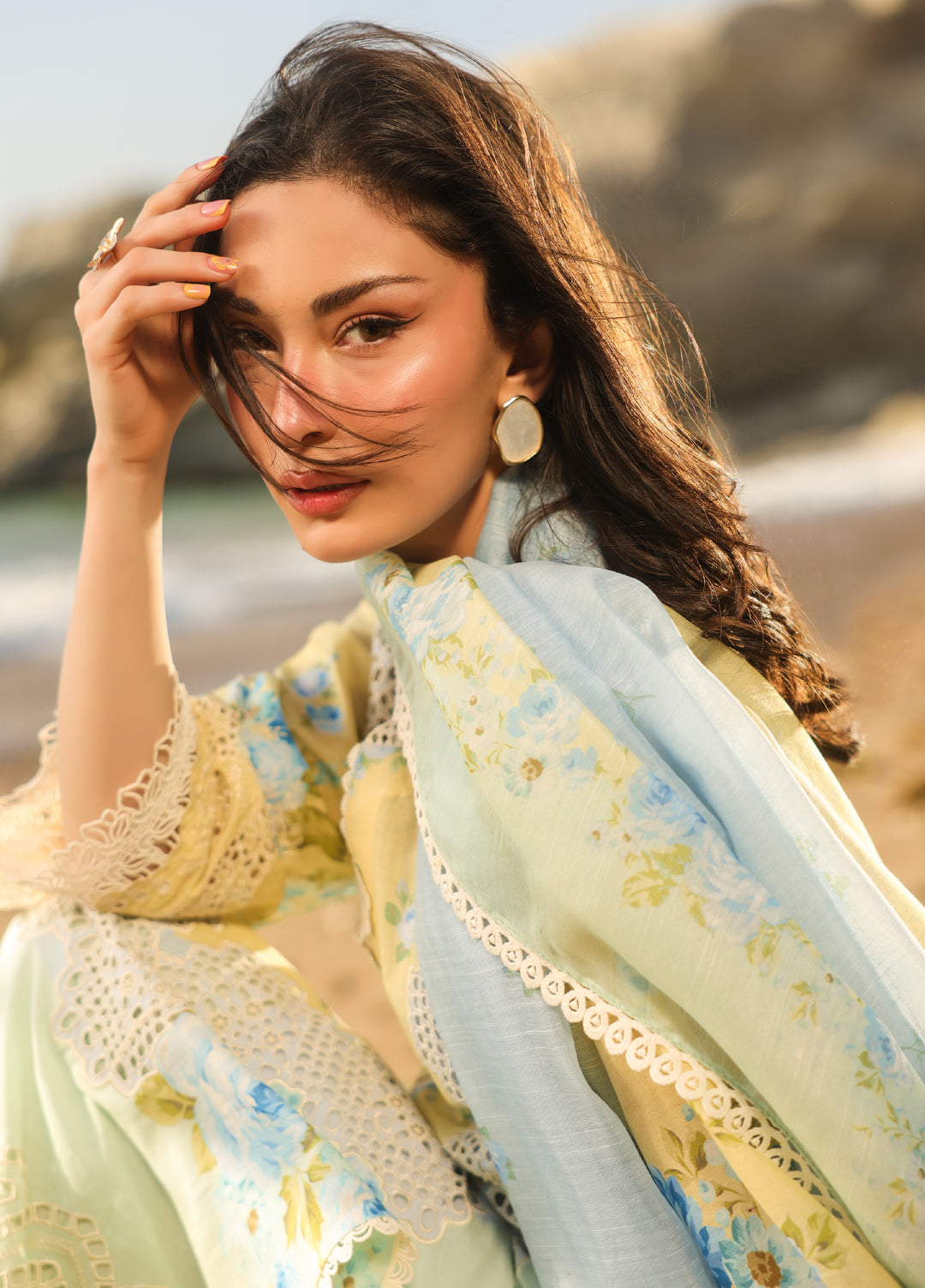 Summer Dream by Manara Unstitched Embroidered Lawn 3 Piece Suit MN26USDL Sundrop-01 - Casual Collection