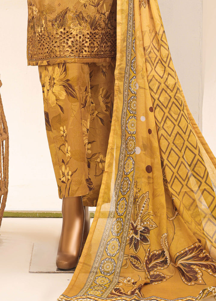 HZ Textiles RTW Printed Lawn 3 Piece Suit HZ26PPL LPE-3P-063 - Casual Collection