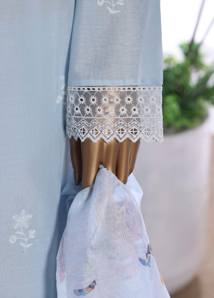 HZ Textiles Women RTW Chikankari Organza 3 Piece Suit HZ26POF CSE-3P-224 - Festive Collection