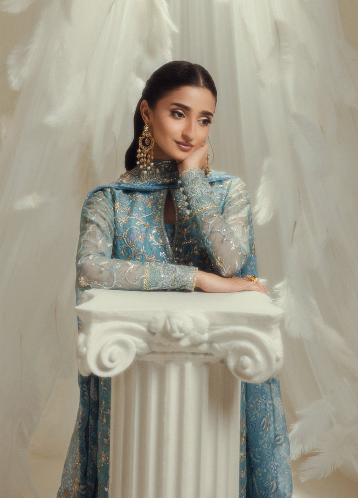 Aik Shaam by AIK Atelier Unstitched Embroidered Organza 3 Piece Suit AIK26UAS C2604 - Wedding Collection