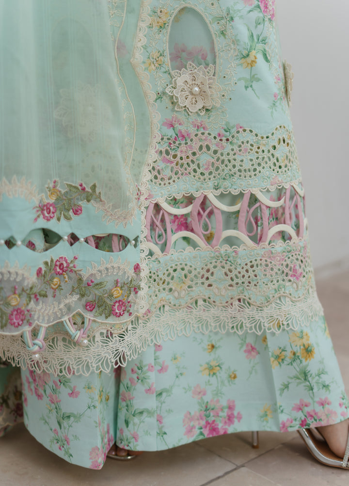Summer Dream by Manara Unstitched Embroidered Lawn 3 Piece Suit MN26USDL Sea Breeze -03 - Casual Collection
