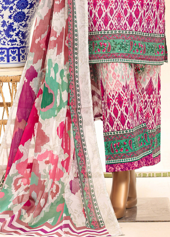 HZ Textiles RTW Printed Lawn 3 Piece Suit HZ26PPL LPE-3P-066 - Casual Collection