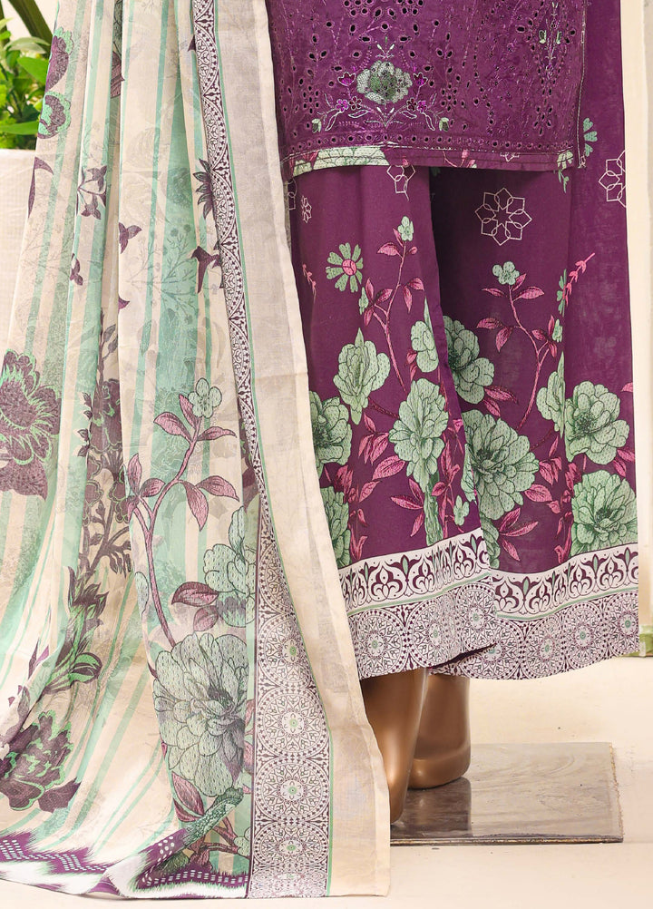 HZ Textiles RTW Printed Lawn 3 Piece Suit HZ26PPL LPE-3P-070 - Casual Collection