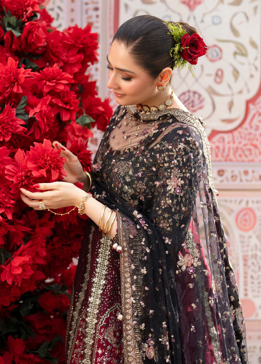 Jhoomro by Nureh Unstitched Embroidered Raw Silk 3 Piece Suit NU26UJW NL-95 - Wedding Collection