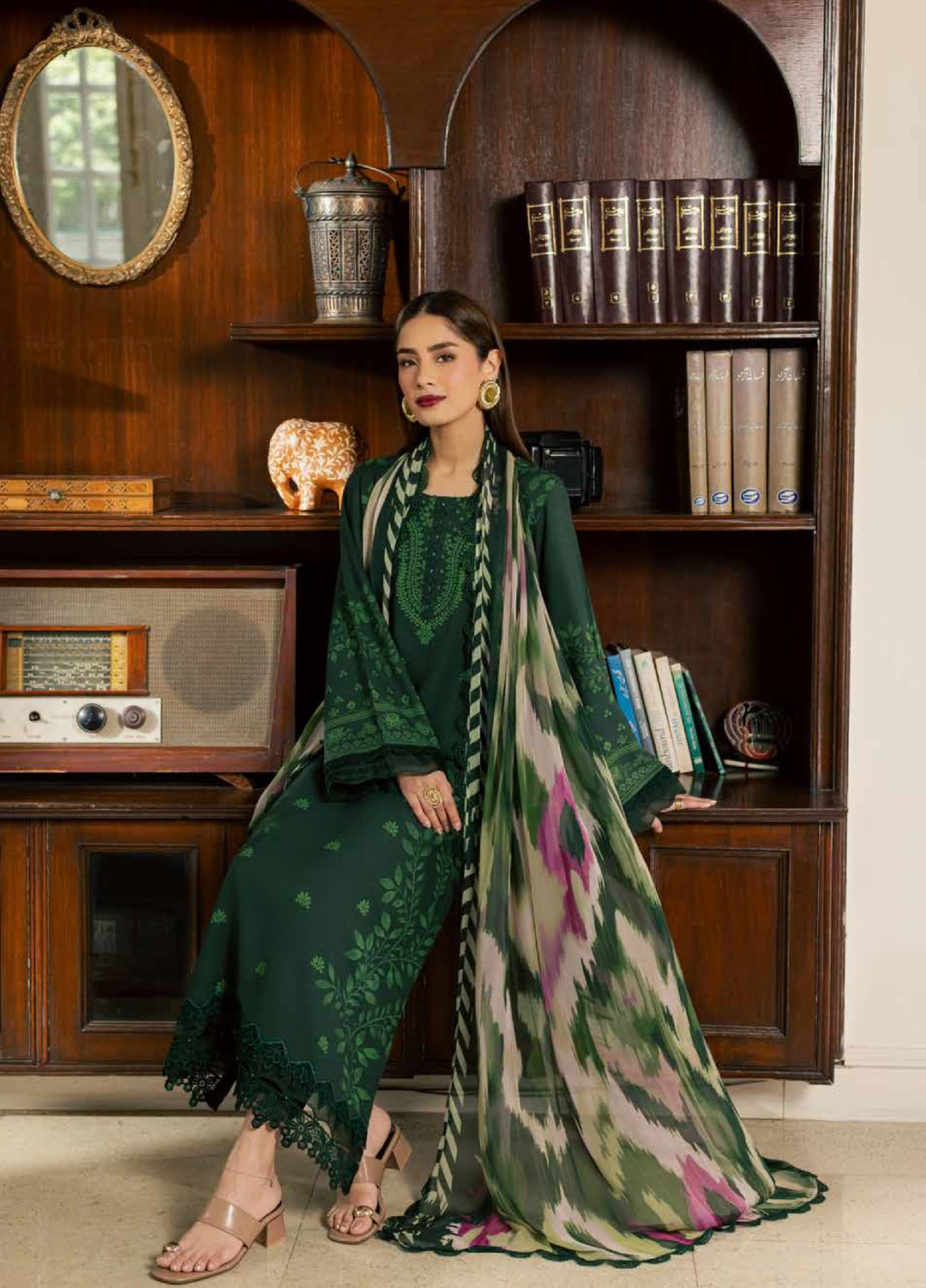 Signature Prints by Nureh Unstitched Printed Viscose Slub 3 Piece Suit NU26UVS SP-211 - Winter Collection