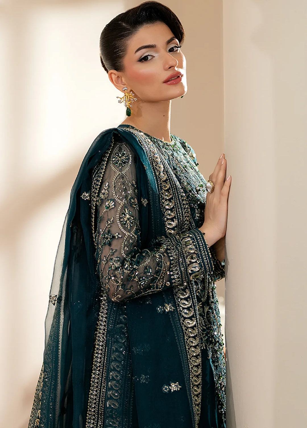 Yashfa RTW Hand Work Organza 4 Piece Suit BAKHTAWAR - Wedding Collection