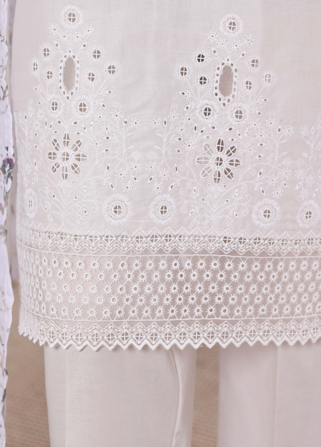 HZ Textiles Women RTW Chikankari Organza 3 Piece Suit HZ26POF CSE-3P-225 - Festive Collection
