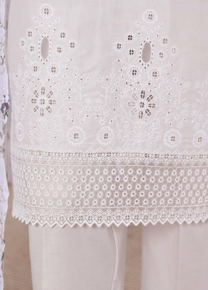 HZ Textiles Women RTW Chikankari Organza 3 Piece Suit HZ26POF CSE-3P-225 - Festive Collection