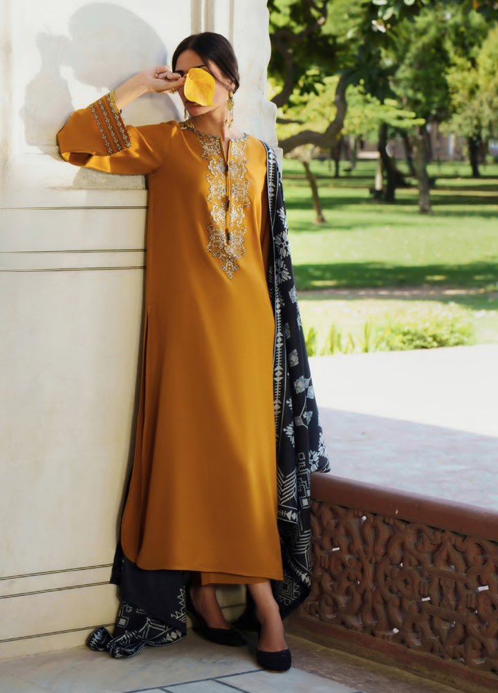 Moksha by Casualite RTW Embroidered Karandi Silk 3 Piece Suit CL26UMK Azar - Casual Collection
