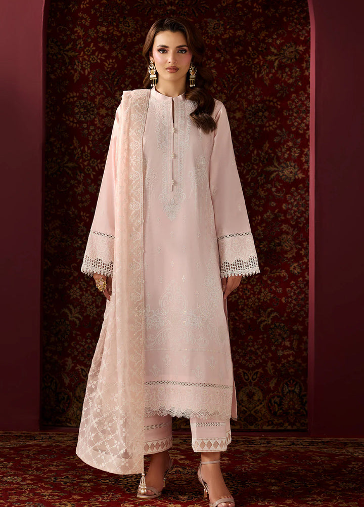 Alizeh Fashion Unstitched Embroidered Lawn 3 Piece Suit AF26ULE AF-EL-7058-CARMINE - Summer Collection