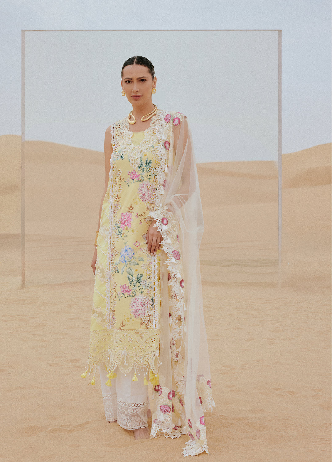 Saira Rizwan Unstitched Embroidered Luxury Lawn 3 Piece Suit SR26ULL SRL26-04 AREZOU - Festive Collection