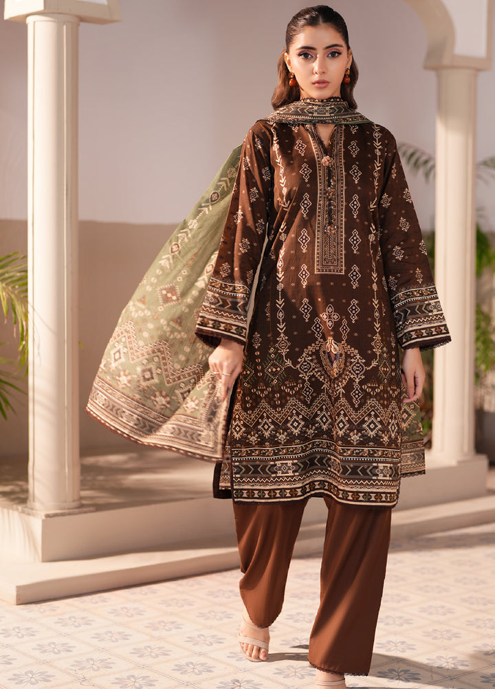 Regalia Textile Unstitched Printed Jacquard Lawn 3 Piece Suit RG26PUJL D-7 - Summer Collection