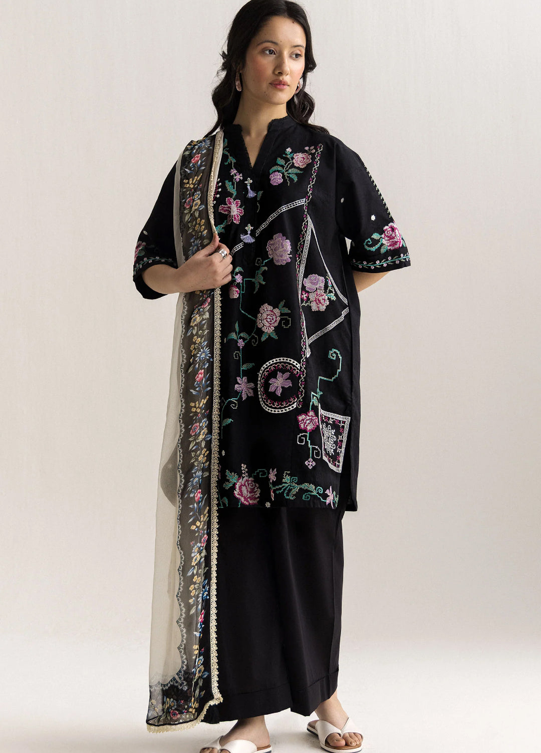 Coco by Zara Shahjahan Unstitched Embroidered Lawn 3 Piece Suit CZS26UCLP INES-6A - Eid Collection