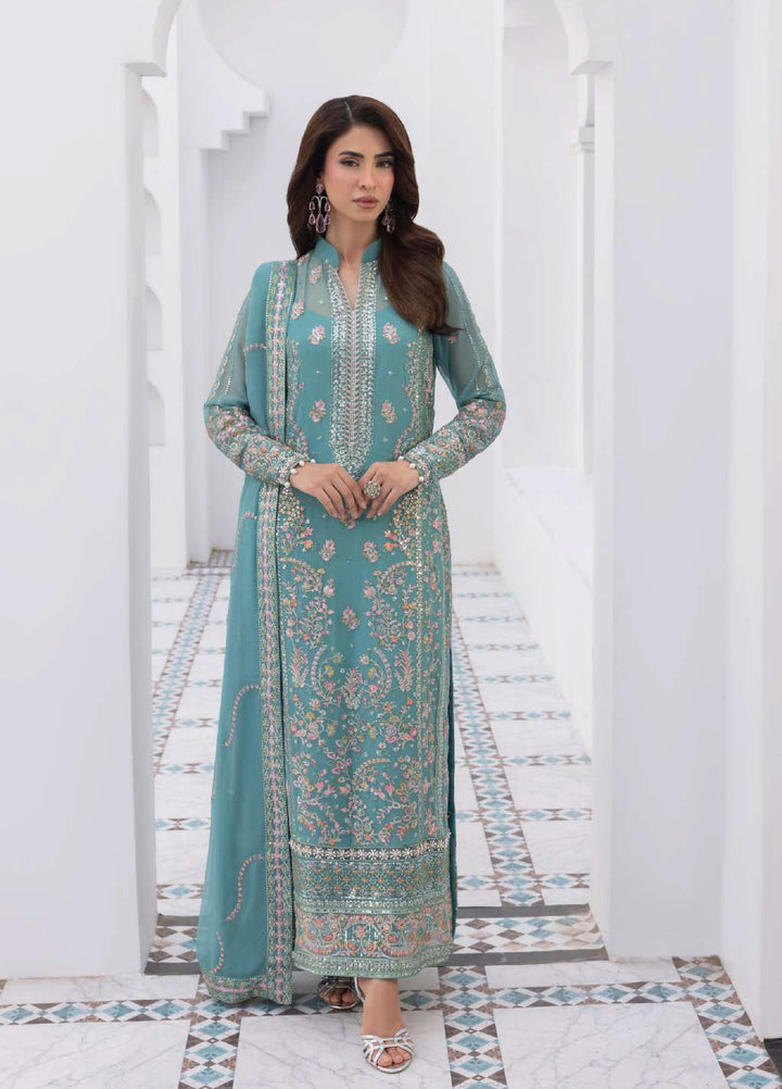 Maeri by Gulaal Unstitched Embroidered Chiffon 4 Piece Suit GL26UMC Desir D-49 - Festive Collection