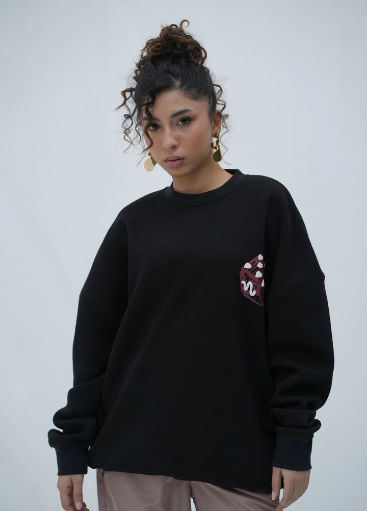 Movement Unisex Western 1 Piece Printed Fleece Dice Crew Sweat - Winter Collection