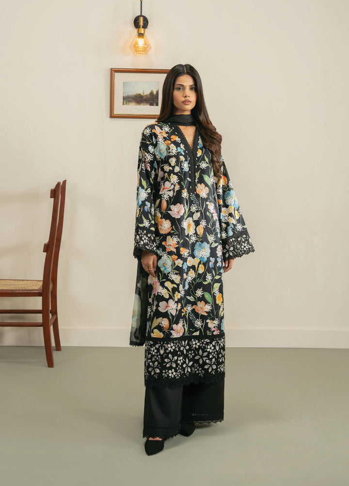 Zephyr by Ayzel Unstitched Lawn Embroidered 3 Piece Suit AAF26UZ D-3 Elah - Summer Collection
