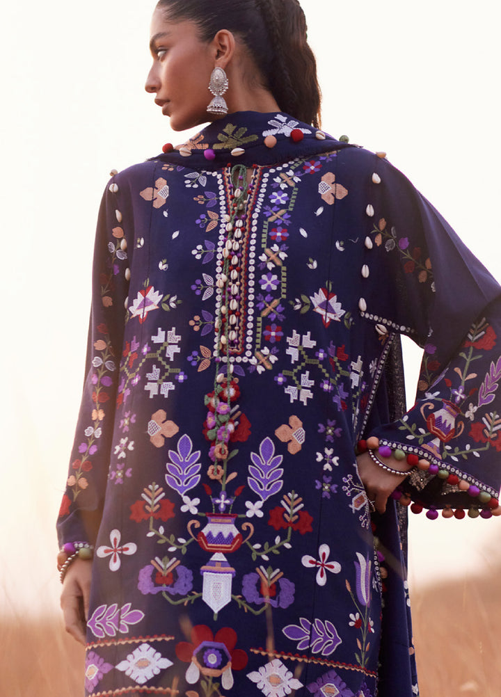 Zaha by Khadija Shah Unstitched Khaddar Embroidered Suits 3 Piece ZL25KW ZAREEN ZW25-04 - Winter Collection