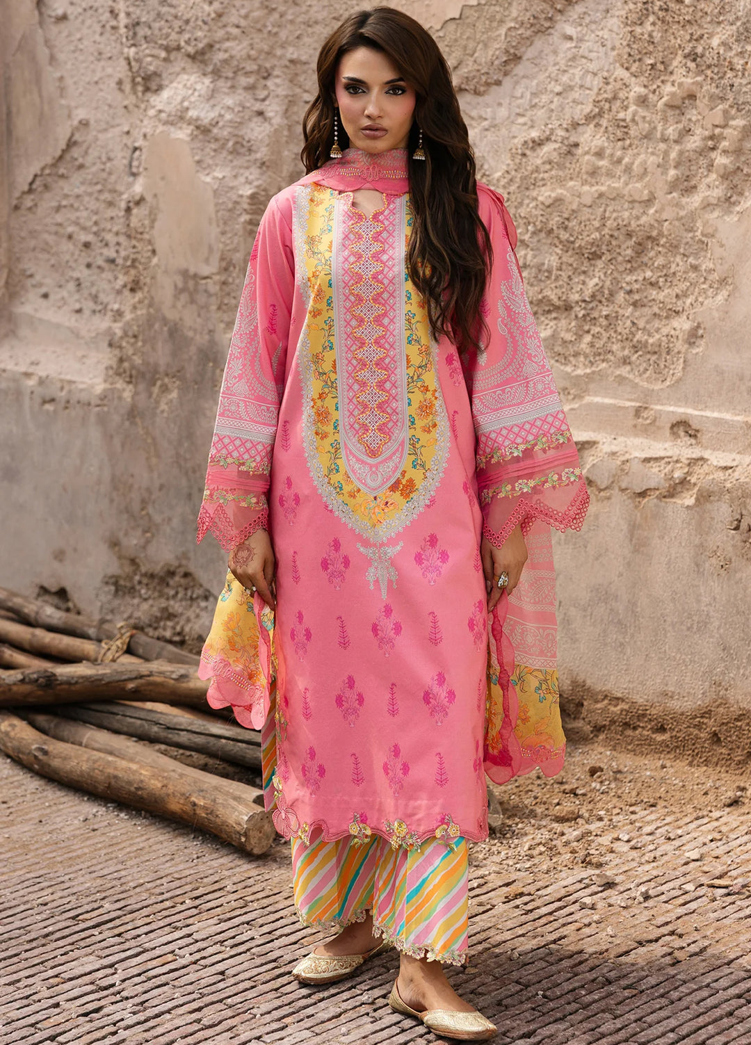 Chunri by Charizma Unstitched Embroidered Lawn 3 Piece Suit CHR26UCL CHN6-08 - Summer Collection