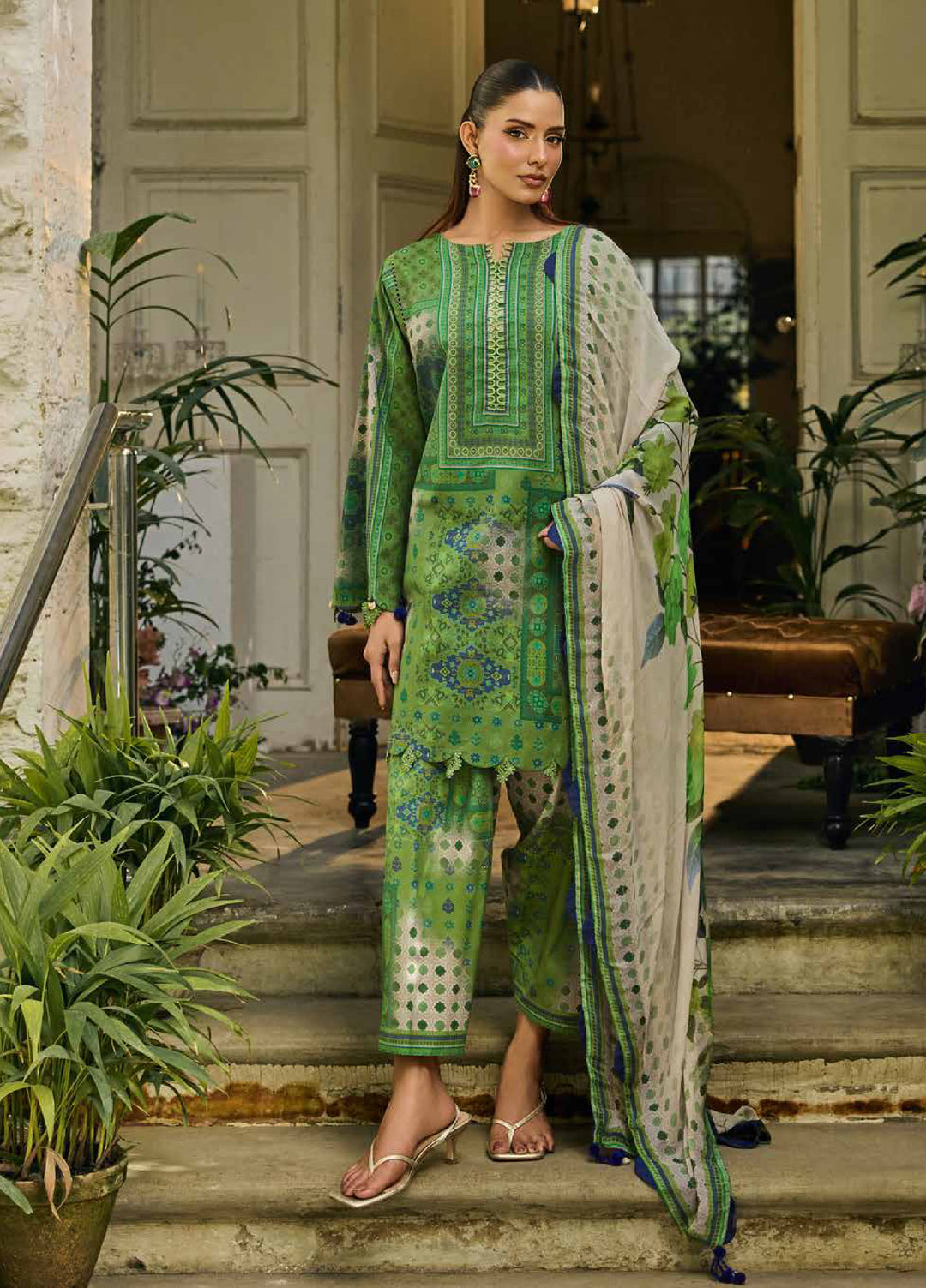 C Prints by Charizma Unstitched Printed Lawn 3 Piece Suit CHR26ULP CP6-17 - Summer Collection