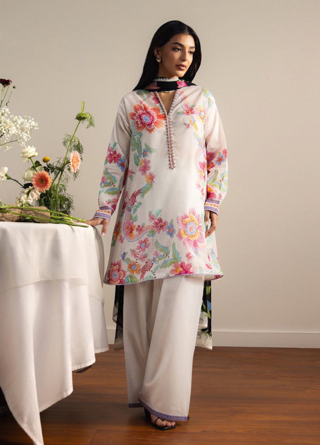 Coco by Zara Shahjahan Unstitched Printed Lawn 3 Piece Suit CZS26ULV ASAHI-2B - Summer Collection